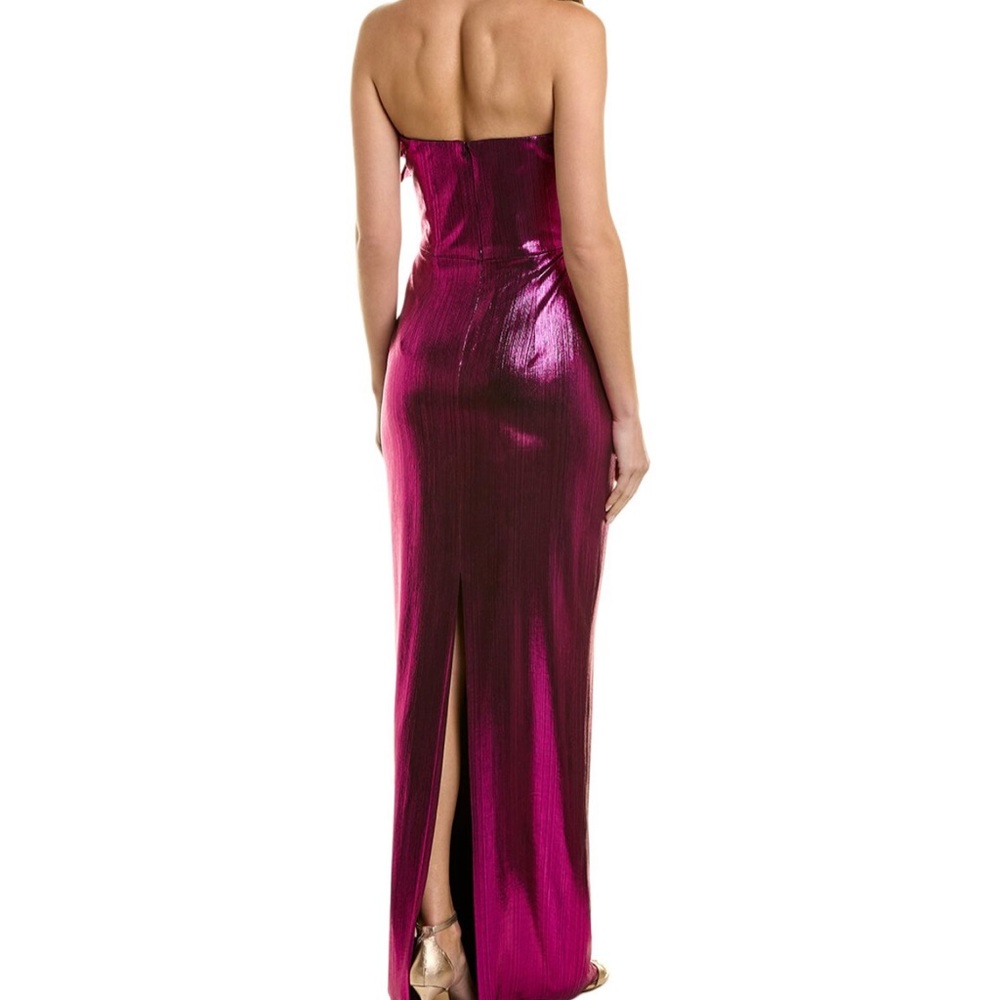 Black Halo Divina Gown Metallic magenta